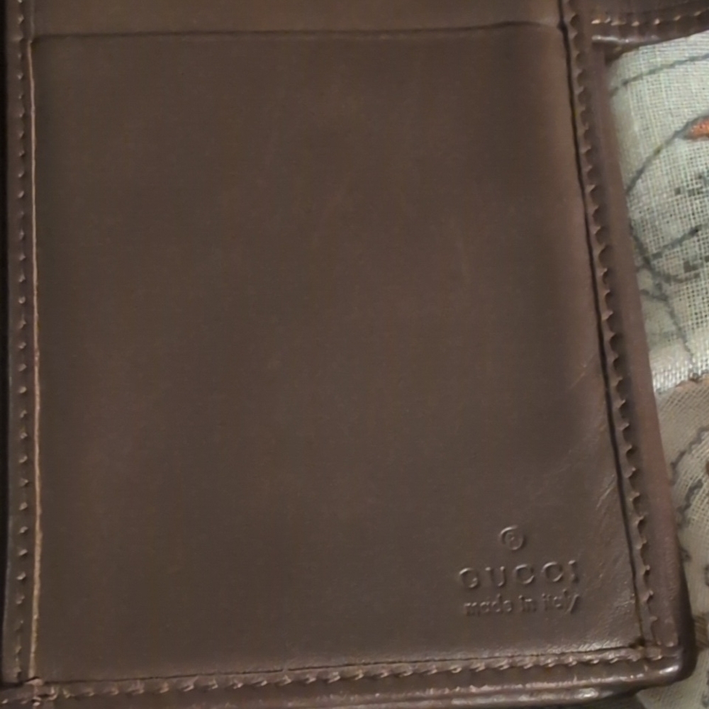 Gucci Signature Brown and Cream Clutch Vintage Italy Wallet - Picture 9 of 16